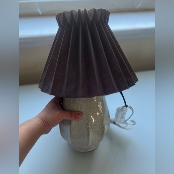 Ceramic with Brown Knife Pleat Shade Accent
Table Lamp Sour Cream-Hearth & Hand™ - Picture 8 of 14